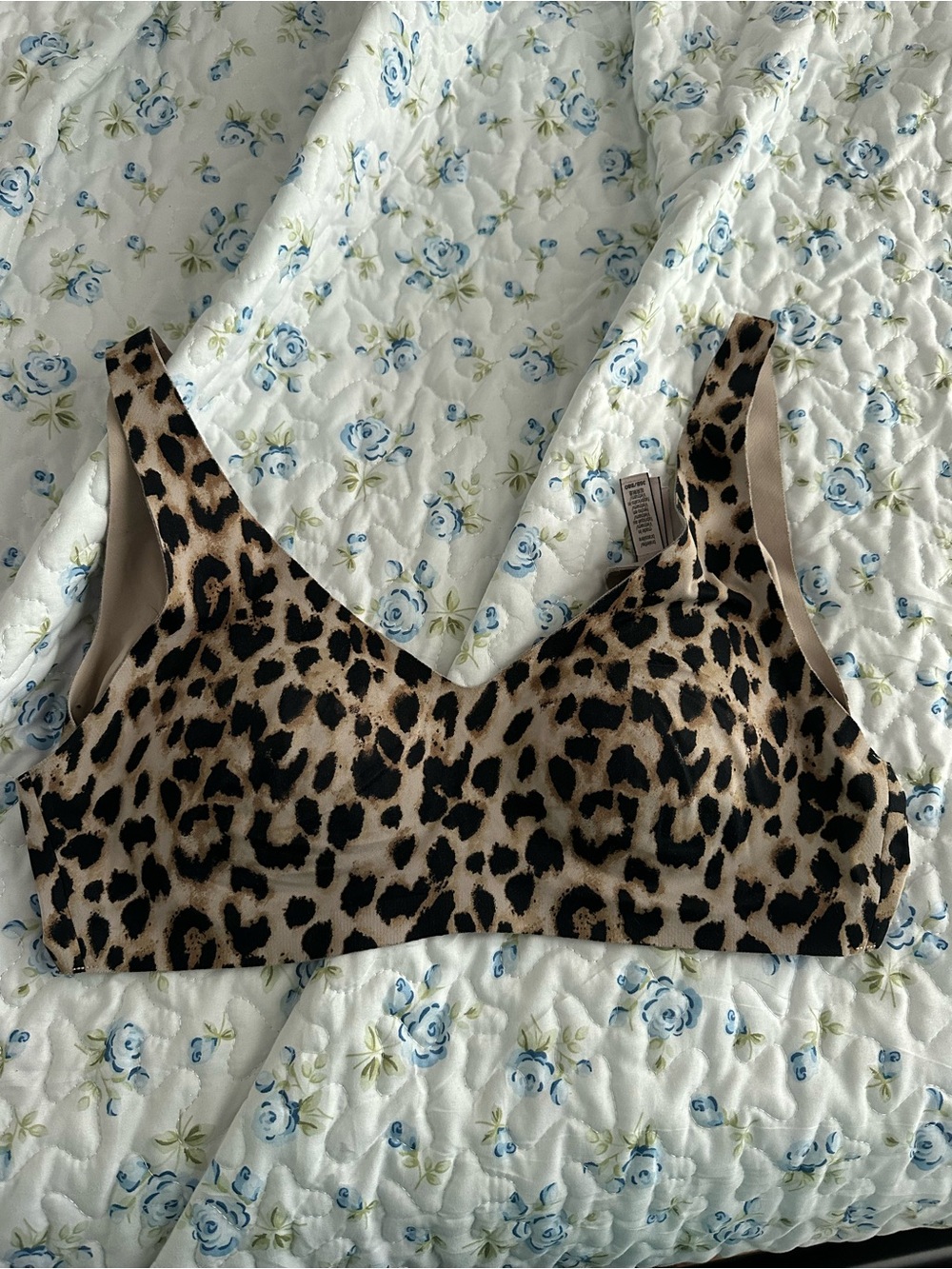 Victoria's Secret Leopard Wireless Bralette - Taupe & Black